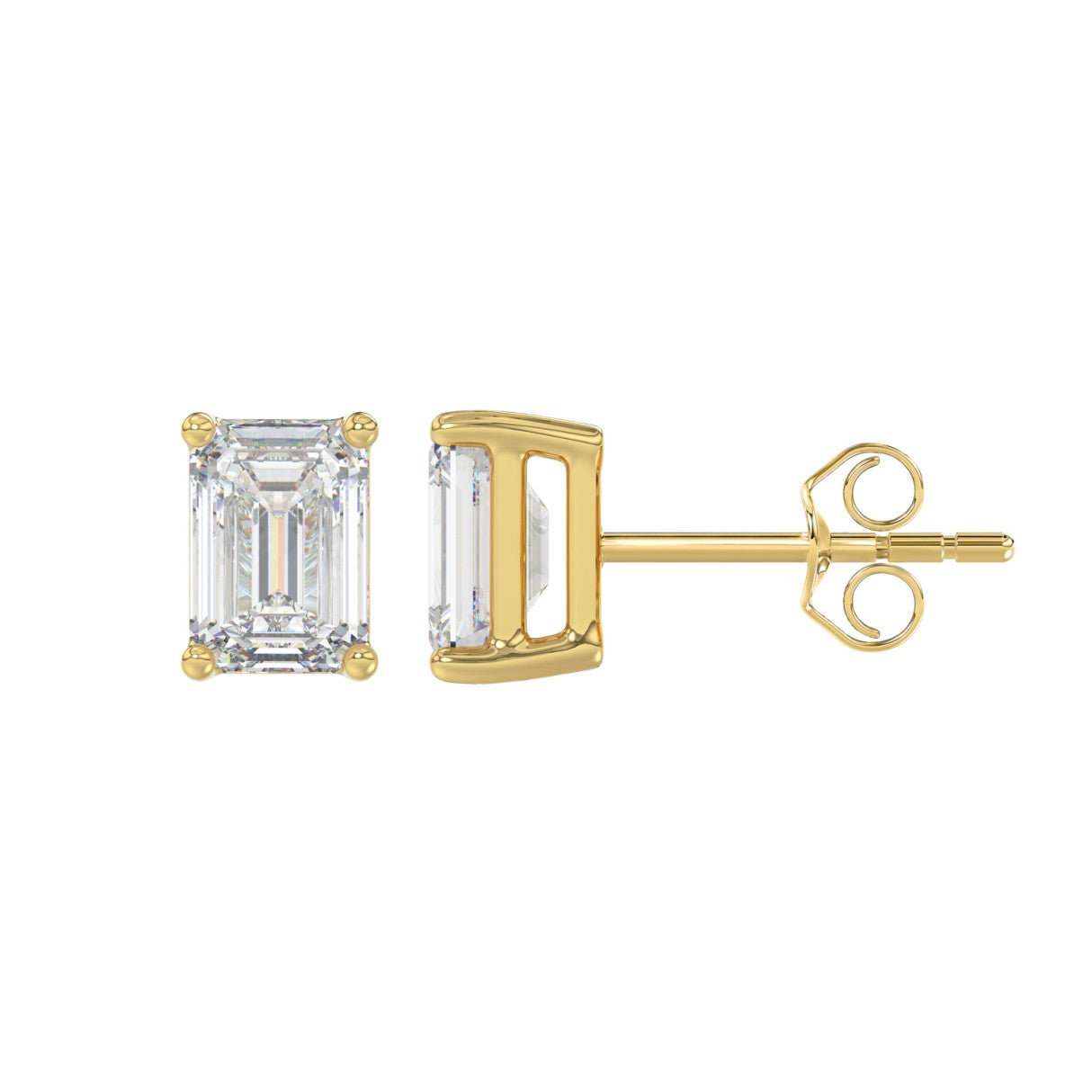 14K Yellow Gold, flat view
