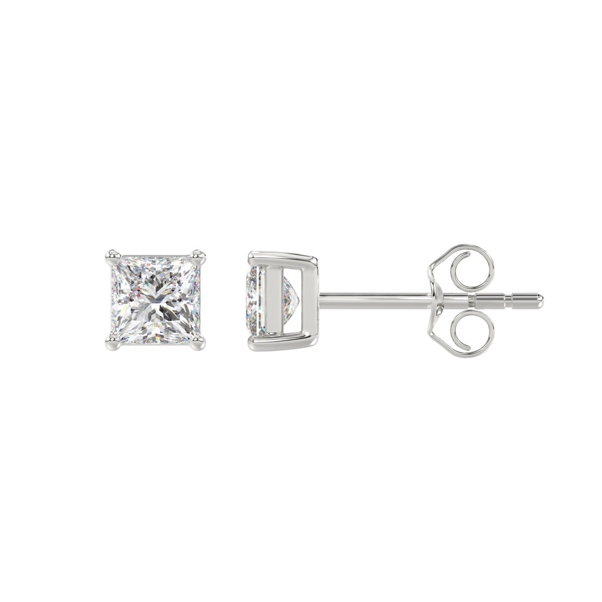 14K White Gold, flat view