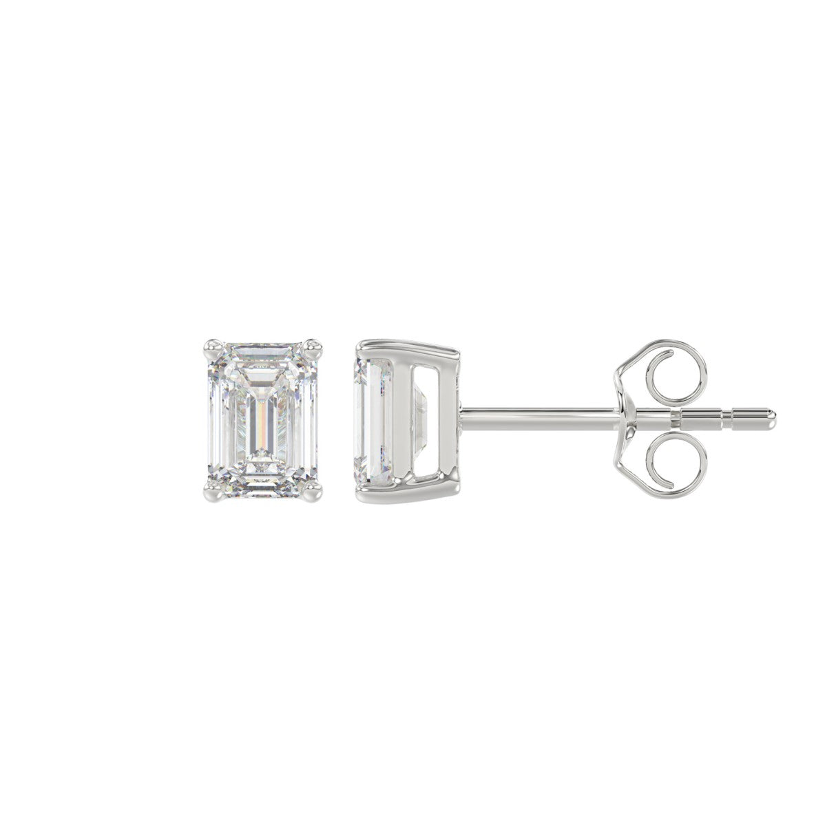 14K White Gold, flat view