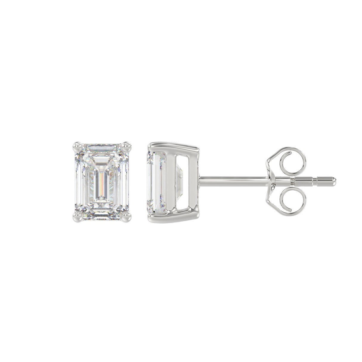 14K White Gold, flat view