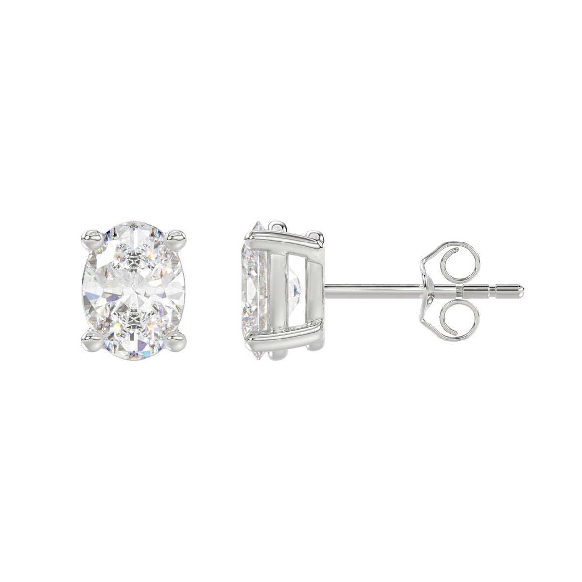 14K White Gold, flat view