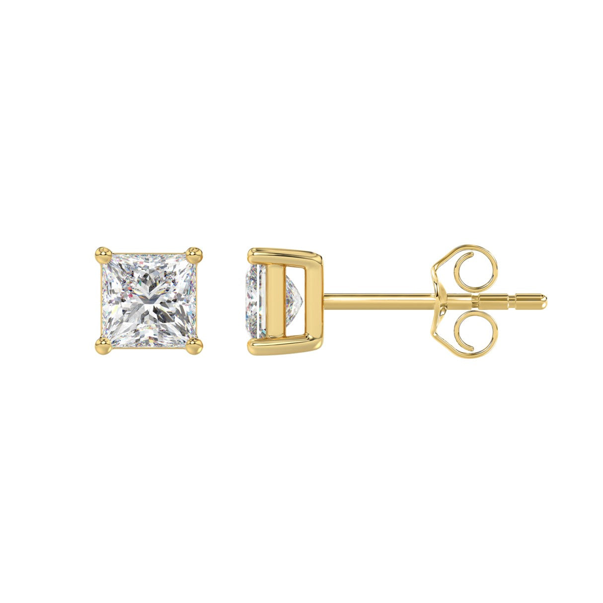 14K Yellow Gold, flat view