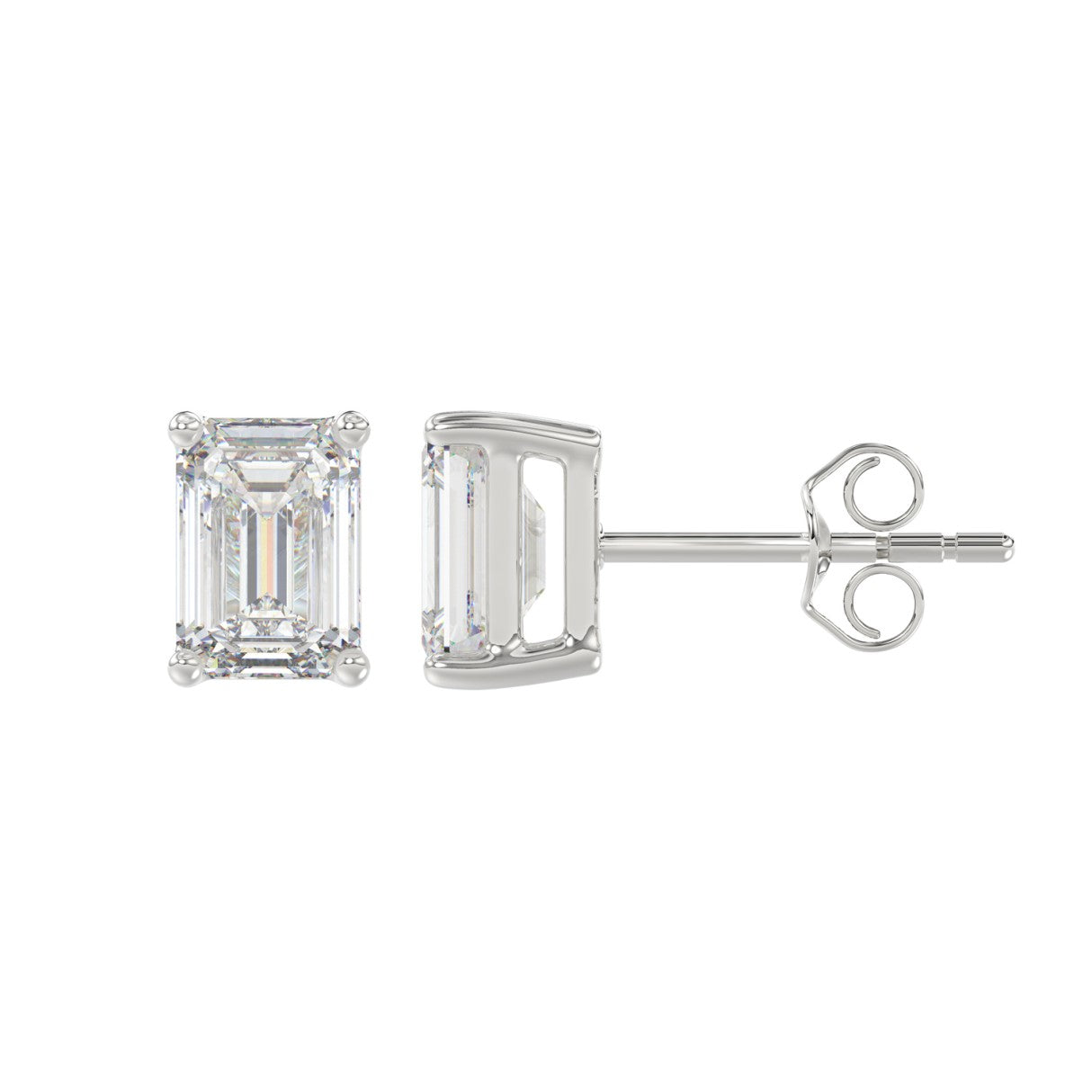14K White Gold, flat view