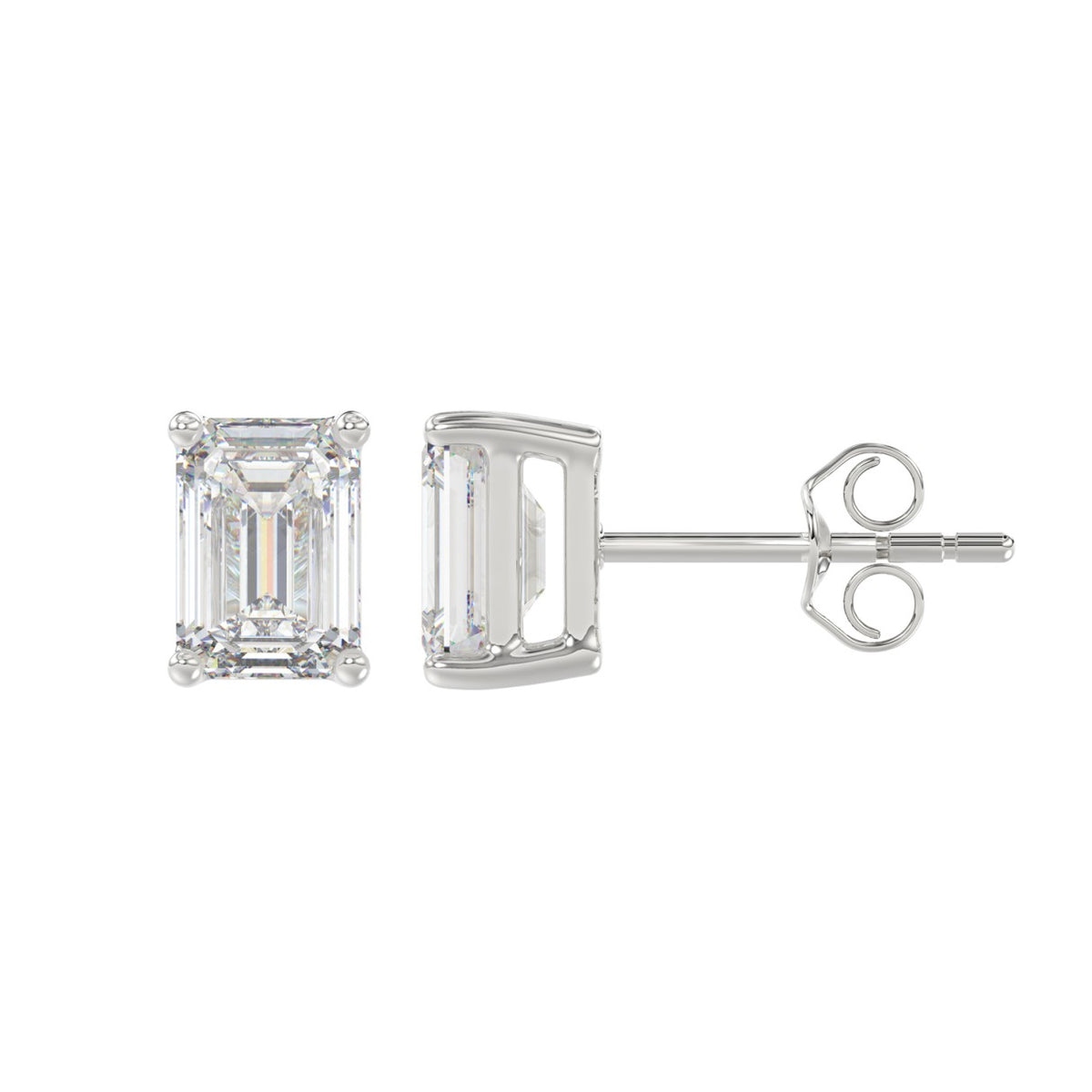 14K White Gold, flat view