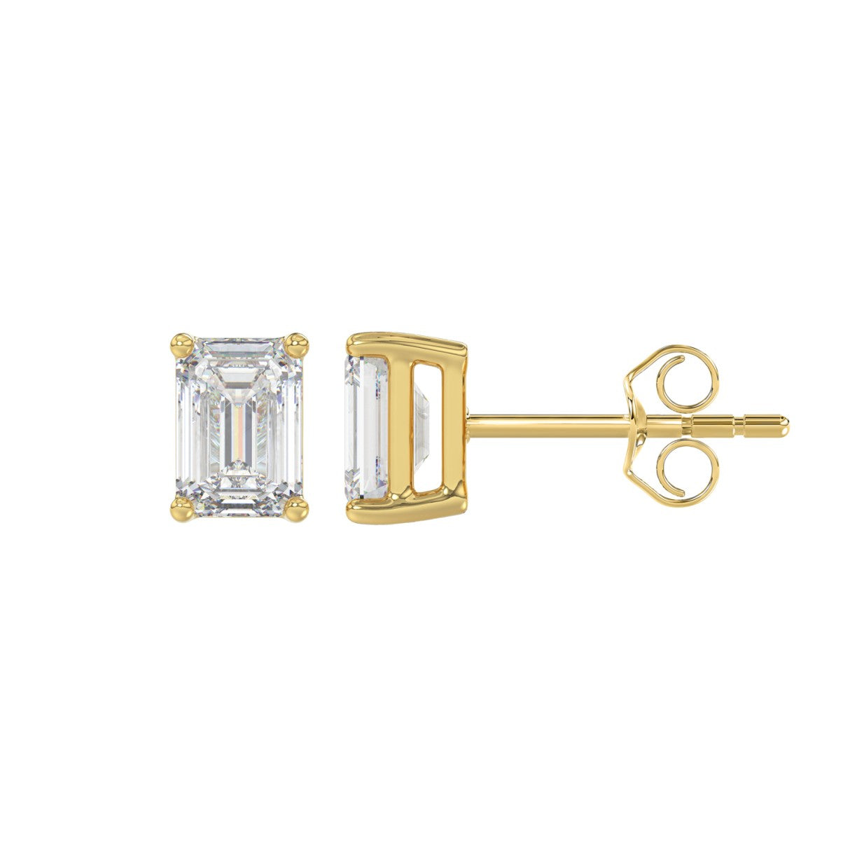 14K Yellow Gold, flat view