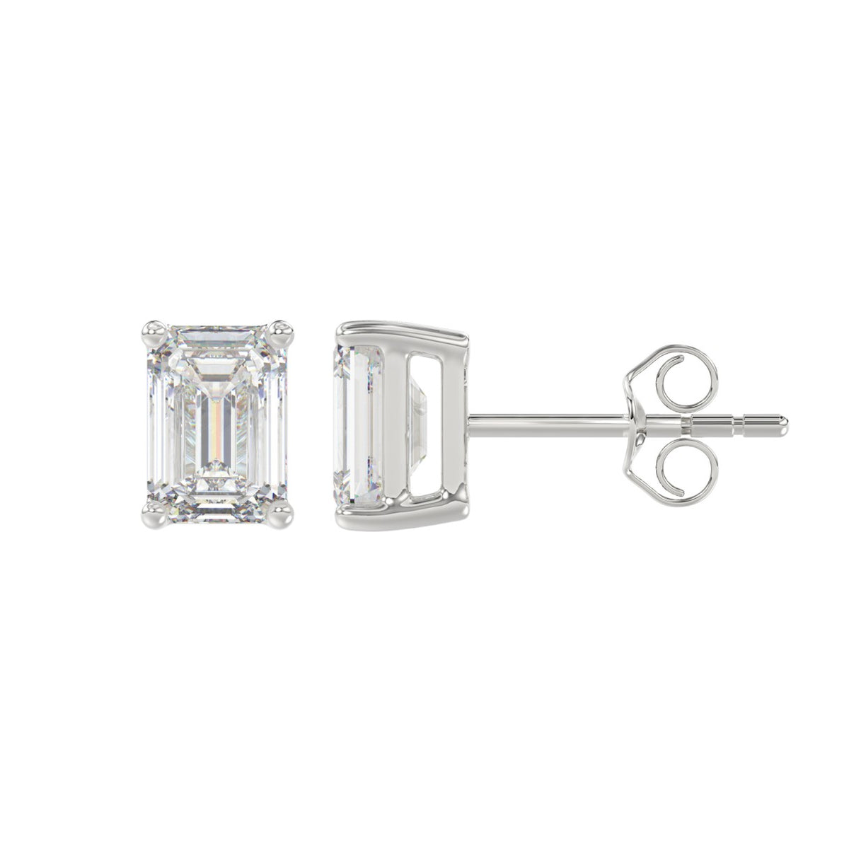 14K White Gold, flat view