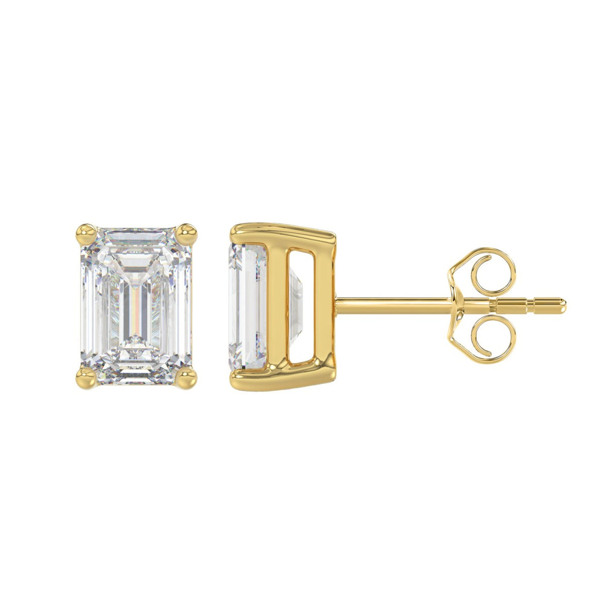 14K Yellow Gold, flat view
