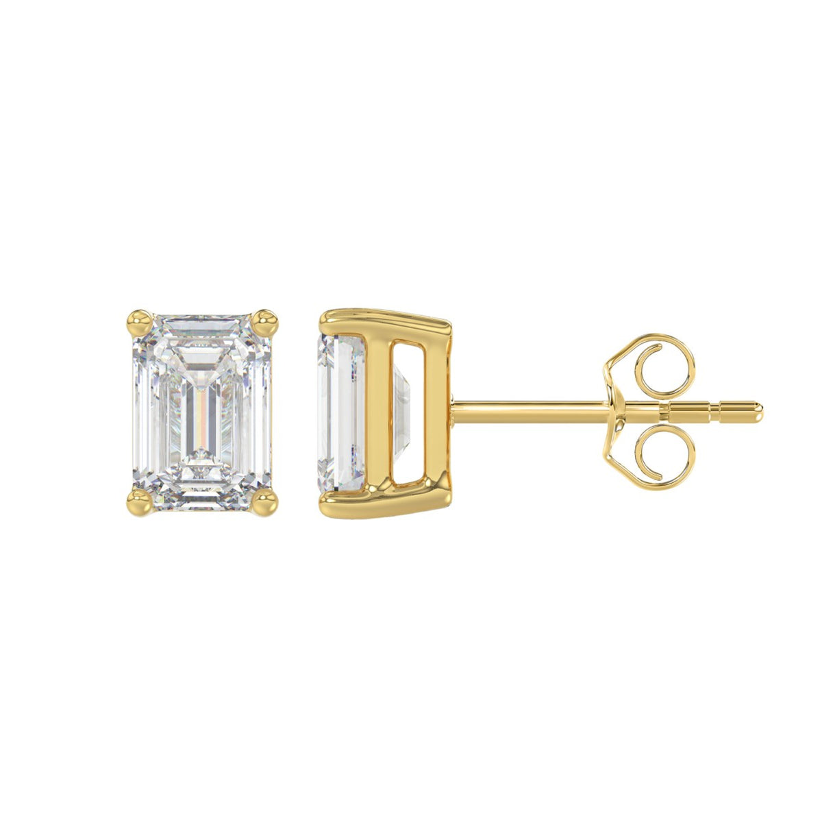 14K Yellow Gold, flat view